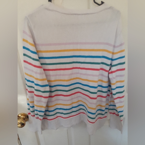 Women's 2XL Time And Tru Striped Hello Sweater - Picture 2 of 5